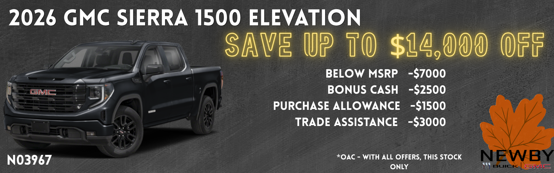 October GMC Special
